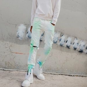KDNK Neon smoke skinny jeans